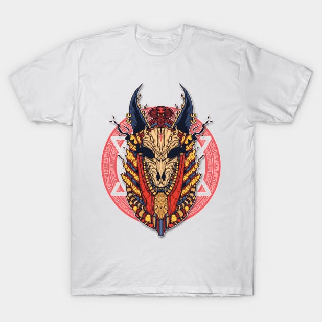 Anubis Skull Mask T-Shirt by HappymanStudio